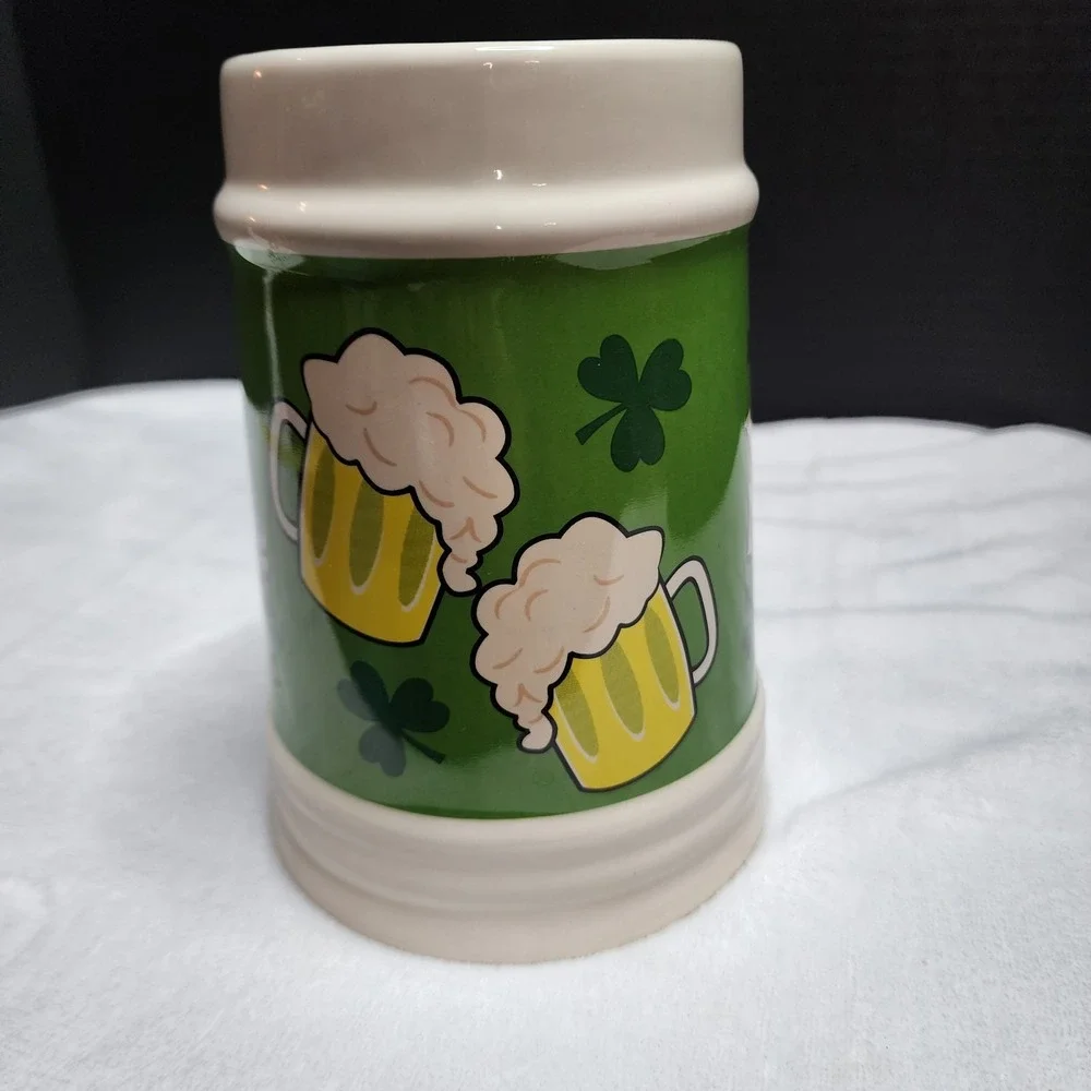 St Patrick's Day Large Stein Irish WHiskey Makes Me‎ Frisky
